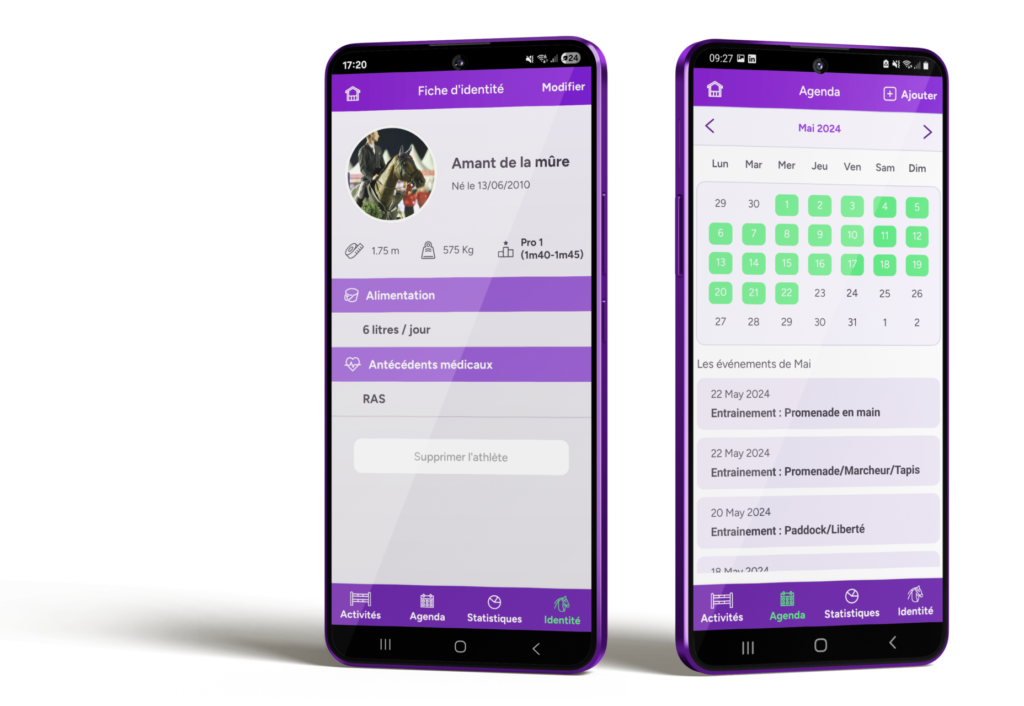 Maquette de l'application Ridse Up